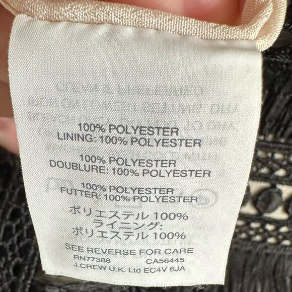 J. Crew Black Embroidered Fringe Sheath Dress Summer Office Business Casual Sz 8 - Picture 13 of 15